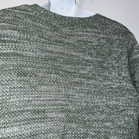 APPLESEED’S Sage Green and White Marled Cotton Knit Sweater-M - Picture 5 of 9
